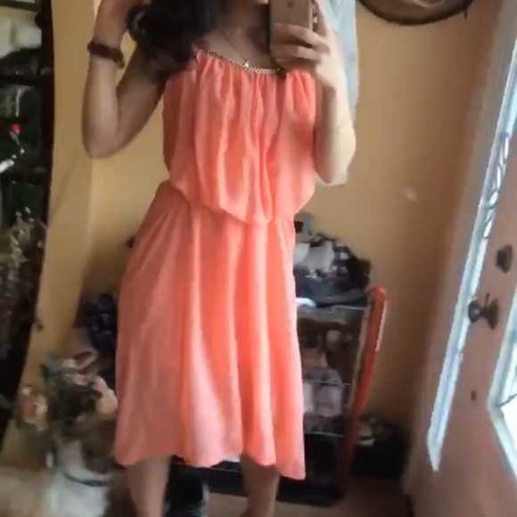 Peach Formal Dress - Picture 4 of 8